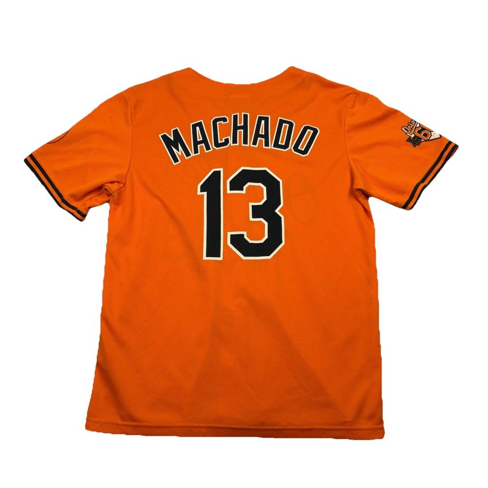 Baltimore Orioles Manny Machado Jersey Youth XL Orange 60th Anniversary 2014